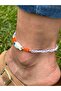 Glass Fish Figured Anklet with Evil Eye Beads Colorful Women's Anklet - 8