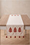 100% Cotton Linen Bohemian Punch Embroidered Table Runner – 40X 130 Elegant and Natural Tablecloth