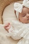 baby girl 0/3-3/6 MONTHS ORCHID MAWLID SET lace detail - 6