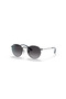 Unisex Blue-Black Organic (Uv) Glass Steel Closed Frame Oval - Round Sunglasses Rj9547S 201/8