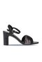Black Multi Leather Women's Heeled Sandals 01Wn4302 - 2
