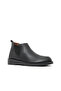 Black Leather Women's Flat Boots 01Wd2201 - 3