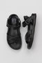 Black Leather Women's Sandals 01Wu5830 - 5