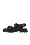 Black Khv Leather Women's Flat Sandals 01Wy5505 - 4