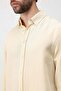 Yellow Linen Blend Relaxed Fit Men's Shirt - 6