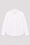 White Linen Blended Relaxed Fit Men's Shirt