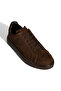 Men's Dark Brown Lace-Up Casual Nubuck Leather Shoes - 5