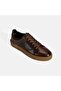 Men's Brown Laced Leather Casual Shoes - 5