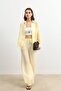 Yellow Adjustable Leg Draped Women's Trousers - 4