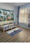 Sailor Helm Anchor Gray White Children's Room Single Wing Background Curtain - 4