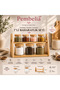 8 Piece Glass Spice Rack Set with Bamboo Stand Spice Storage Container Spice Rack Glass Jar Set