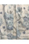 22862-Nena Round Neck Robe with Patches Zero Collar 100% Cotton Holly Nightgown - 4