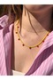 Bym478 Strawberry Figured Yellow Bead Necklace Elegant Daily Accessory for Women and Children - 3