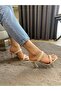 Eliz Cream 9 cm Goblet Heeled Women's Slippers - 2
