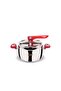 (My Dear Mother) Red Pressure Cooker |   Safe Pressure System |   4–4.5 Liters |   18/10 | - 4