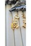 Steel Gold Color White Claveliched Clover, Silvery Butterfly Model Women's Earrings