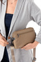 Sn 6012 Women's Shoulder Bag Handbag Water Resistant Parseut Sand Fabric Mink - 3