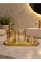 Crystal Glass Bathroom Set 4 Pieces |   Liquid Soap Dispenser, Solid Soap Dispenser, Toothbrush Holder and Tray |