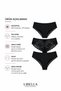 Premium Series New Season Plus Size Lace Detail Feathers Detail Stylish Brazilian Briefs Black 3-Pack - 3
