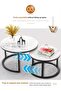 Ceramic Nesting Coffee Table Set with Metal Frame – Modern – 70 and 50 cm Sizes - 5