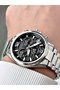 Functional Silver-Black Color Sapphire Glass Steel Band Steel Case Men's Wristwatch 1259Mr - 2