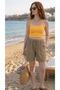 Una Fiaba,Batik Mink Women's Casual Shorts with Elastic Waist - 2