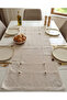 Buldan Cendere Diaper Lacy Brown Beaded Handcrafted Antique Fringed 45X100 cm Runner
