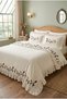 Tulip Garden Colorful Tulip Embroidered Ruffled and 100% Cotton 6 Piece Double Luxury Duvet Cover Set - 3