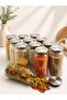 12 Pieces 1300 Cc - Stainless Vacuum Jar with Metal Lid - Storage Container - with Label Gift - 3