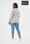 Women's Large Size a Printed Crew Neck Slim Sweatshirt Spr26Bswk956-12 - 2
