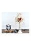 Velvet Covered Flower Decorated Lampshade - 5