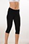 3-Piece Women's Cotton Black Knee-Length Capri Leggings & Comfortable Texture - 7