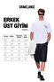 Farid Men's 100% Organic Cotton Printed Detailed Round Neck Regular Fit White T-Shirt - 6