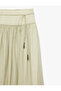 Viscose Salda Fabric Tie-Dye Detailed Striped Midi Skirt with Waistband - 5