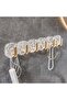 Self Adhesive Hook, Water Ripple Hexagonal Sticky Hook Waterproof for Bathroom Kitchen - 6