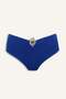 Regular Fit Wrinkled Textured Blue Bikini Bottom E0209Ax25Sm - 4