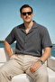Men's Casual Oversized Black Linen Stylish Shirt - 5