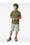 Cotton Loose Fit Denim Shorts with Stitching Detail