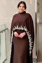 Fashion Night Stone Embroidered Inside and Outside Senti Crepe Evening Dress - 2