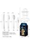 24-Piece Stainless Steel Flatware Set with Stand,Service for 6,Mirror Polished Cutlery,Silver - 7