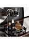 Double Layer Rotating Bathroom Sink Vanity Tray, Bird Design Countertop Organizer, Black