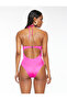 Şahika Ercümen - Halter Neck Window Detailed Swimsuit - 4