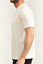 Men's Short Sleeve Slim Fit Short Length Woven Fabric White T-Shirt - 5