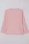 Girls' Long Sleeve T-Shirt Vintage Lace with Bow Appliqué, Ages 5-10, Pink - 5