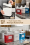 3-Piece Powder Liquid Softener Detergent Storage Container Set with Self-Scale Labeling Detergent Dispenser 2200 ml