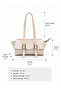 Bella Buckle Detailed Women's Shoulder Bag Cream - 5