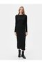 Midi Dress Crew Neck Long Sleeve Slim Fit - 3