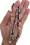 Silver Color Enamel Embroidered Prayer Beads, Quadruple Drop Model Metal Tassel Prayer Beads with Gift Box. - 2