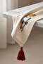 100% Cotton Linen Bohemian Punch Embroidered Table Runner – 40X 130 Elegant and Natural Tablecloth - 4
