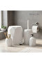 4-Piece Bathroom Set Trash Can Toilet Brush Soap Dish Toothbrush Holder 4 Pieces
